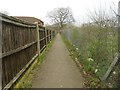 Hersham: Footpath from Waitrose to the open space by the River Mole