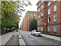 TQ3279 : Tabard Street SE1 with stretcher railings by Robin Webster