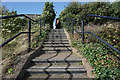 Steps up to Woodfoot Road