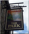 Sign for the Park public house, Accrington