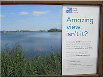 TL3469 : “Amazing view, isn’t it ?” sign at Ferry Lagoon by Peter S