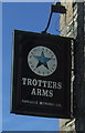 NZ1426 : Sign for the Trotters Arms, Ramshaw  by JThomas