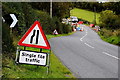 Single file traffic notice, Garvaghy