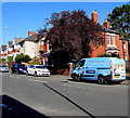 Travelodge van, Station Road, Caerleon