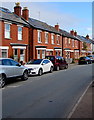 Cars and brick houses, Leckhampton, Cheltenham