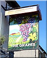 Sign for the Grapes public house, Bamford