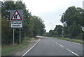 A1041 leaving Snaith at a large warning sign