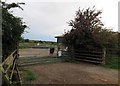 Gate to farm buildings on west side of Occupation Lane