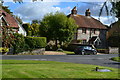 View across small green to High Street, Sutton Veny