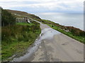 Cliff top road (B8021) near Peterburn