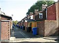 Back alley between two terraces