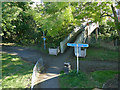 Cycle route signage alongside Churchill Way North, Salisbury