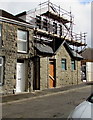 Zion House under scaffolding, Pleasant View, Pentre