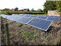 Solar panels in the garden