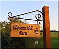 SK7225 : Clawson Hill Farm sign by Andrew Tatlow