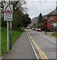 Warning sign - Humps for 600 yards, Grove Road, Risca