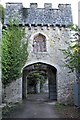 Archway and turret in Gwrych Castle