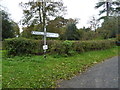 Road signs between Mainstone and Cefn Einion