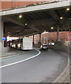 Bus & cycle lane, Queensway, Newport