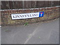 TR0143 : Kinney's Lane sign by Geographer