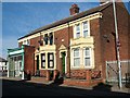 19th century terrace houses with corner shop