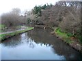 SU4516 : River Itchen: View from the Itchen Valley Country Park Bridge (1) by Nigel Cox