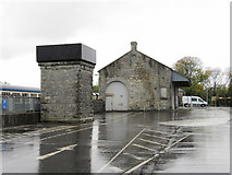 M4502 : Former goods shed and water tower at Gort station by Gareth James