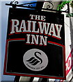 Railway Inn name sign, Siloh Road, Swansea