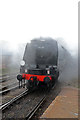 East Lancashire Railway - emerging from its own mist!