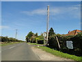 Car Boot site advertising board beside the B1105