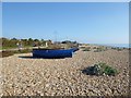 Boat on the beach near Sovereign Park