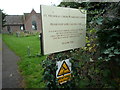 SO3847 : Sign at St. Nicholas Church (Norton Canon) by Fabian Musto
