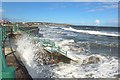 NZ4060 : Waves crashing at Seaburn by Graham Robson