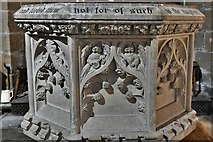 SE2688 : Bedale, St. Gregory's Church:  The font 1 by Michael Garlick