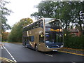 Bolton bound bus on Great Greens Lane, Clayton Brook