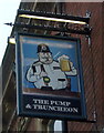 Sign for the Pump & Truncheon, Bamber Bridge