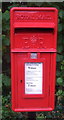 Close up, Elizabeth II postbox on Clayton Brook Road