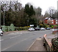 Bend in Usk Road on the approach to New Inn