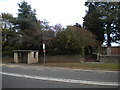 Bus stop and footpath, Mickley Estate