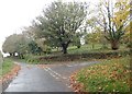 View South across the Glendesha Road/Upper Road junction, Mullaghbawn