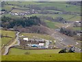 Newtown Bypass construction by the Dolfor Road