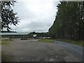 Farm buildings and road at Ballathie