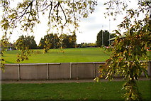 TL4358 : Cambridge University rugby ground, seen over the eastern boundary fence by Christopher Hilton