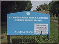 St Simon & St Jude, Ulshaw Bridge - Notice board