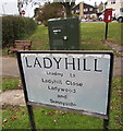 Ladyhill name and information sign, Usk