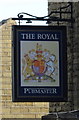 Sign for the Royal public house, Milnsbridge