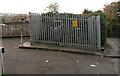 The Woods electricity substation and local transformer, Pentrepiod, Torfaen