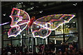 View of a butterfly in the lantern parade of Light Up The Night