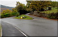 Triangular road junction in Pentwyn, Torfaen