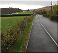 Road, pavement and fields, Pontnewynydd 